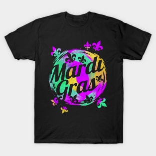 Fleur De Lis Logo For Mardi Gras T-Shirt